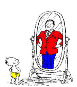 man in mirror